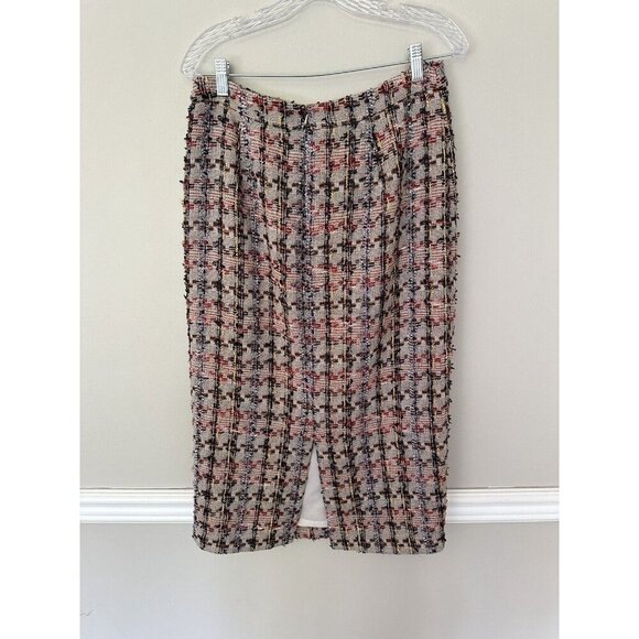 Halogen Black Multi Callie Tweed Pencil Skirt‎ Size 10 Womens Lined - Picture 5 of 5